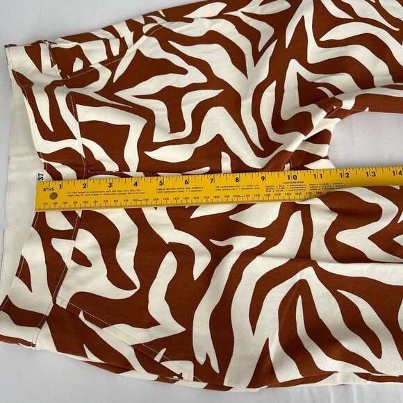 SPANX On-the-Go Ankle Slim Straight Pants Pull On Clay Zebra Brown Women XS - Picture 14 of 16
